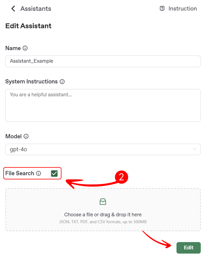 Edit Enable File Search