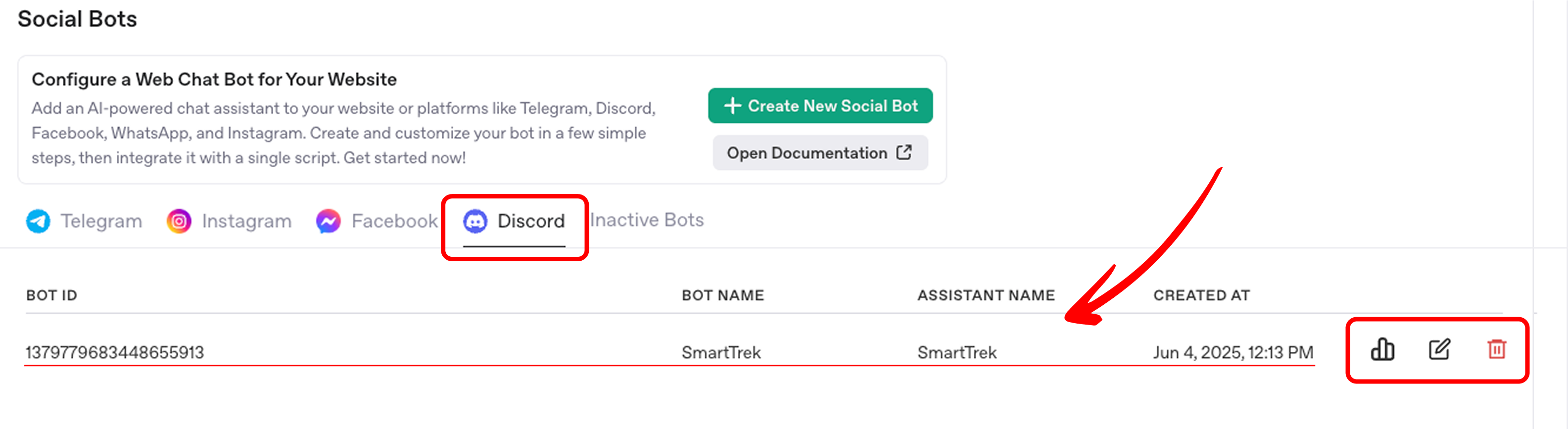 Created Discord Bot Table on Mingleego