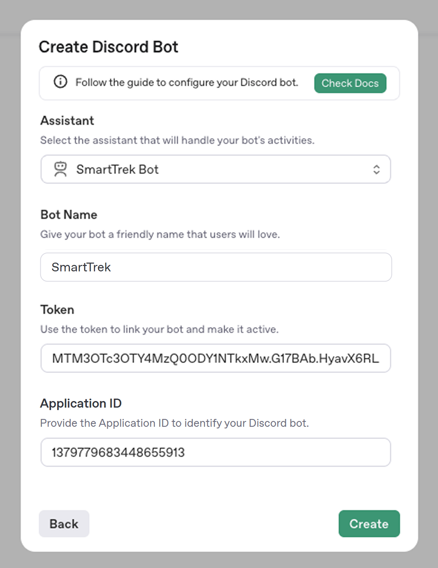 Create Discord Bot Form on Mingleego