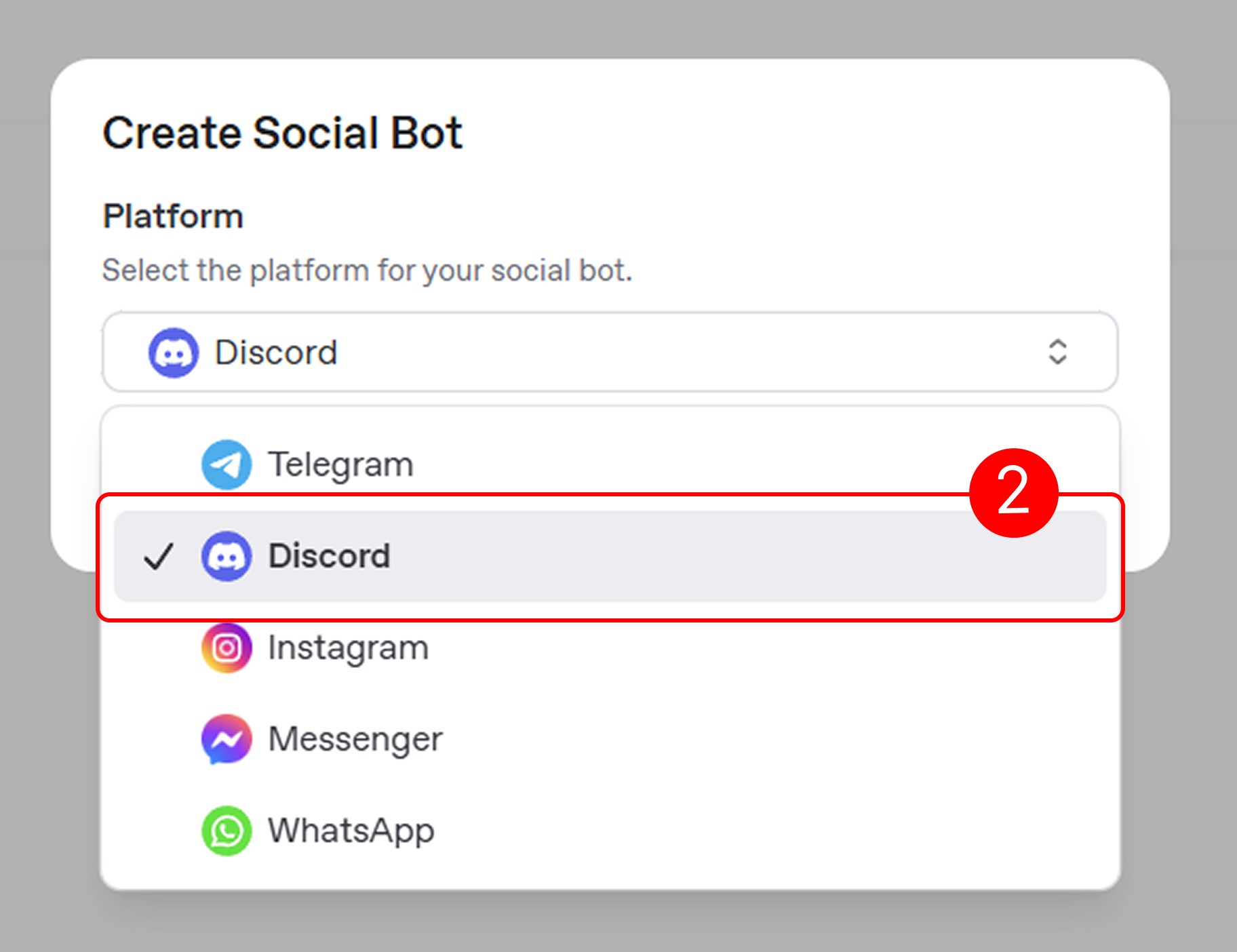 Select Discord Option on Mingleego