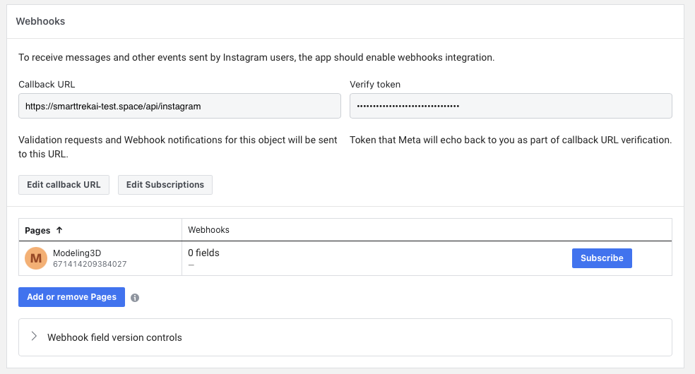 Save Webhook Subscriptions