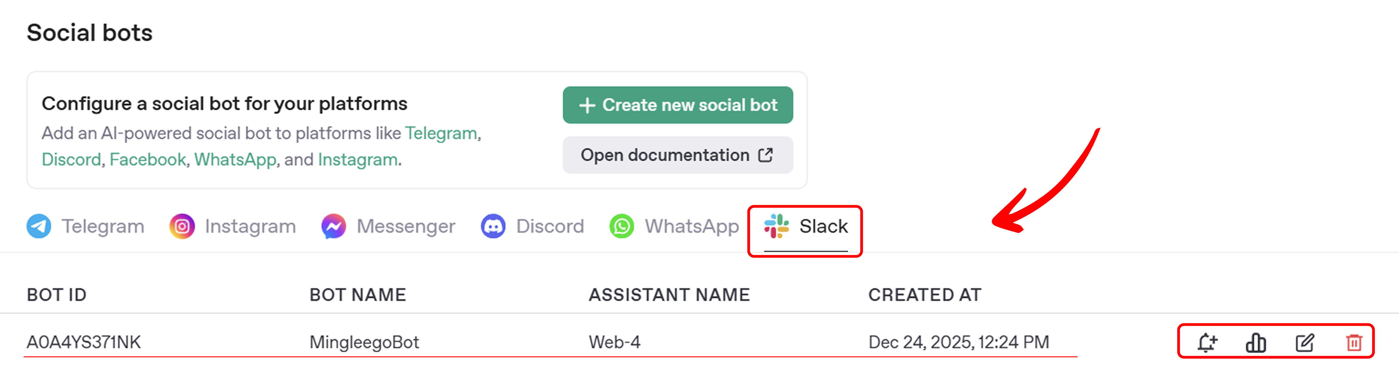 Created Slack Bot