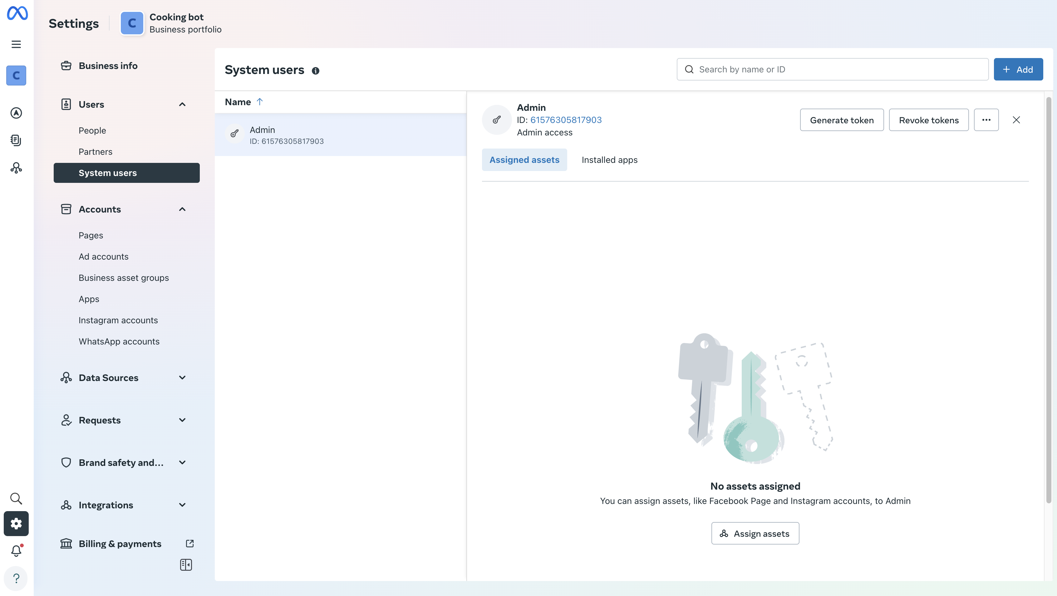 Assign Assets Window