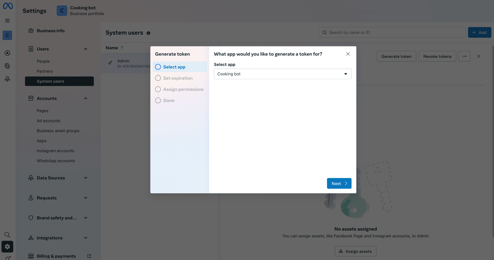 Generate Token Button