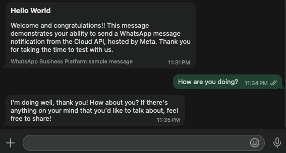 Test WhatsApp Bot