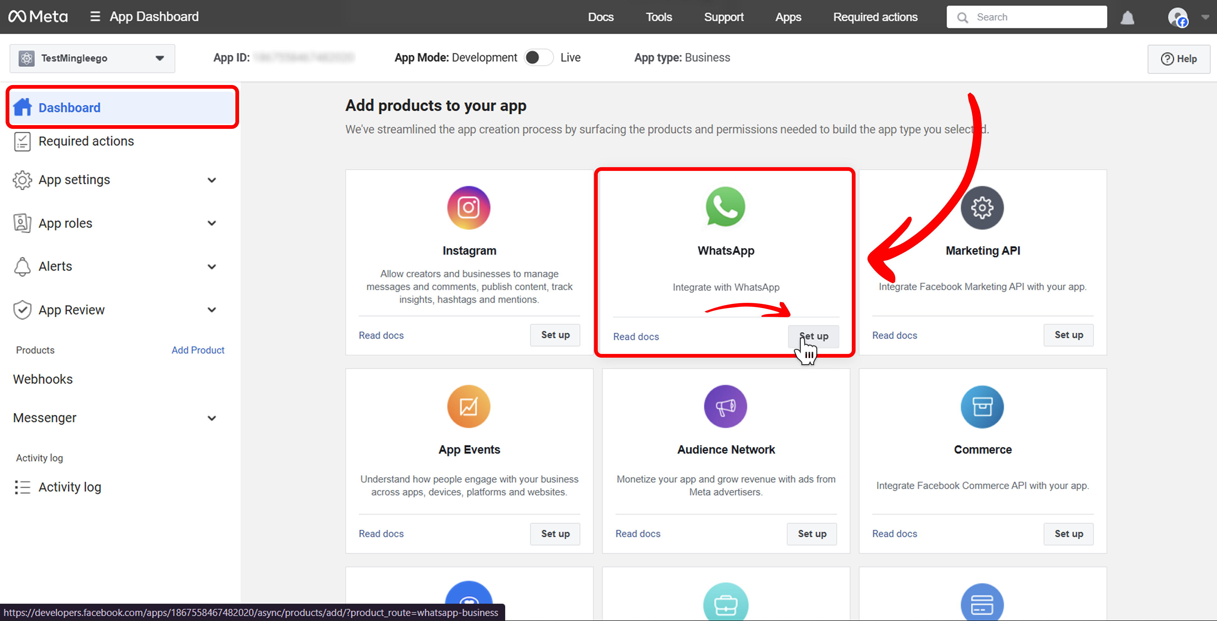 Set Up WhatsApp Product